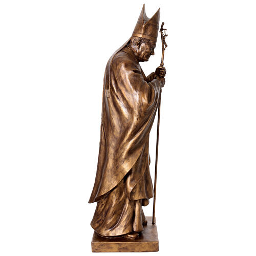 Statua Papa Giovanni Paolo II tipo bronzo vetroresina Lando Landi 165 cm 10