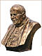 Buste en fibre de verre de type bronze du Pape Jean-Paul II par Lando Landi 60 cm s1
