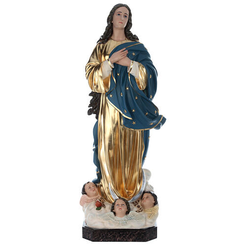 Virgen de la Asunción del Murillo cm 180 fibra de vidrio con ojos de vidrio 1