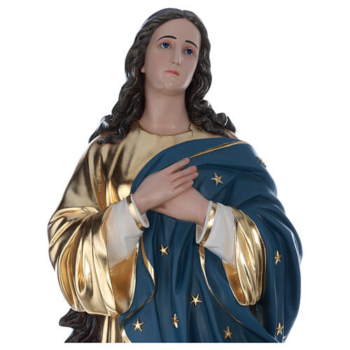 Virgen de la Asunción del Murillo cm 180 fibra de vidrio con ojos de vidrio 2