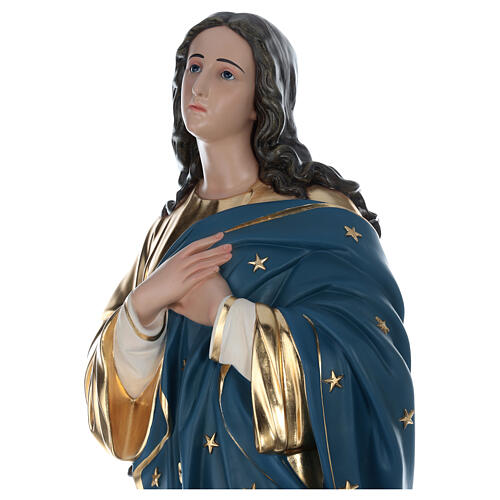 Virgen de la Asunción del Murillo cm 180 fibra de vidrio con ojos de vidrio 5