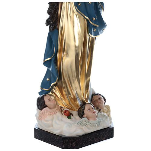 Virgen de la Asunción del Murillo cm 180 fibra de vidrio con ojos de vidrio 9