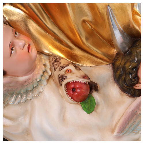 Virgen de la Asunción del Murillo cm 180 fibra de vidrio con ojos de vidrio 11