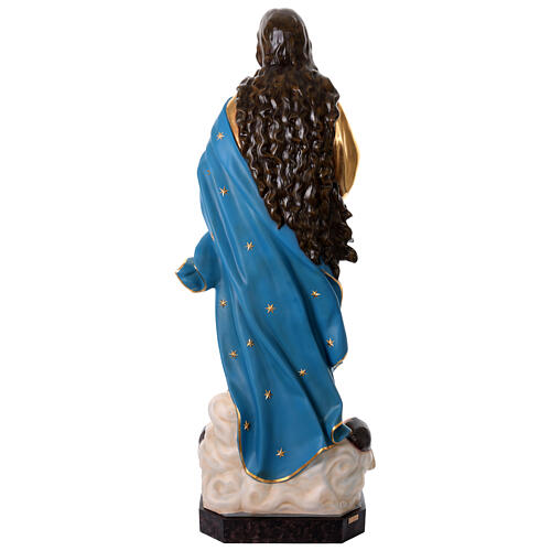 Virgen de la Asunción del Murillo cm 180 fibra de vidrio con ojos de vidrio 16