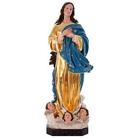 Notre-Dame de l'Assomption de Murillo 180 cm fibre de verre avec yeux en verre