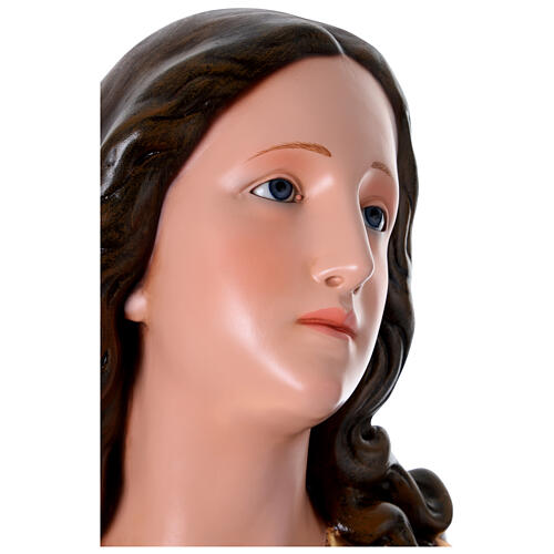 Nossa Senhora da Assunção de Murillo 180 cm fibra de vidro com olhos de vidro 5