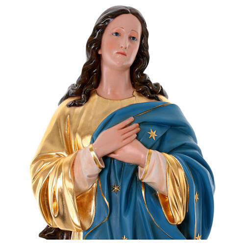 Nossa Senhora da Assunção de Murillo 180 cm fibra de vidro com olhos de vidro 8