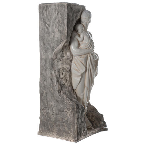 Statue Paternité fibre de verre 160 cm finition blanche 5