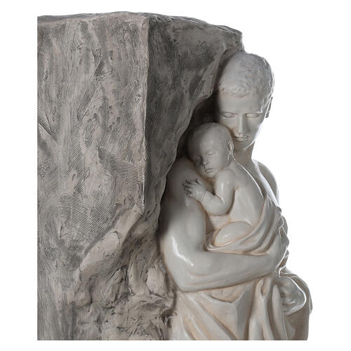 Statue Paternité fibre de verre 160 cm finition blanche 6