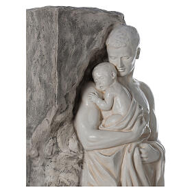 Statua Paternità vetroresina 160 cm finitura bianca