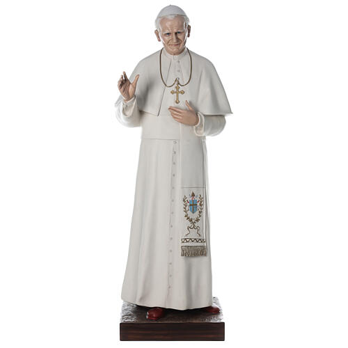 Papst Johannes Paul II, 170 cm, Glasfaserkunststoff, koloriert, GLASAUGEN 1