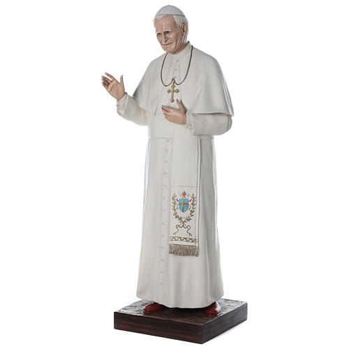Statue Pape Jean-Paul II yeux en verre 170 cm fibre de verre 6