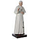 Statue Pape Jean-Paul II yeux en verre 170 cm fibre de verre s4