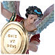 Saint Michael with sword and shield, fiberglass statue with glass eyes, 110 cm s2
