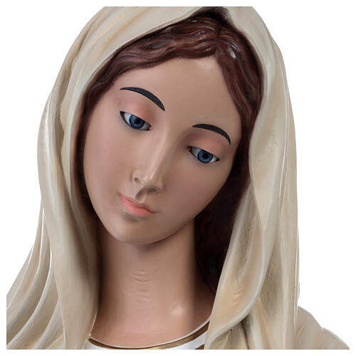 Virgen de Medjugorje fibra de vidrio cm 130 ojos de vidrio 2