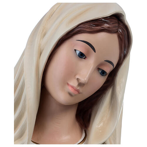 Virgen de Medjugorje fibra de vidrio cm 130 ojos de vidrio 7