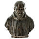 Busto Padre Pio 60 cm fibra de vidro para exterior acabamento bronze s1