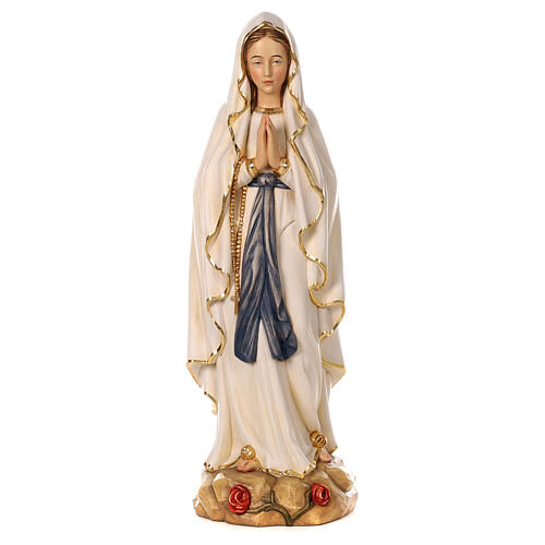 Our Lady of Lourdes 100x35x30 cm painted fiberglass 1