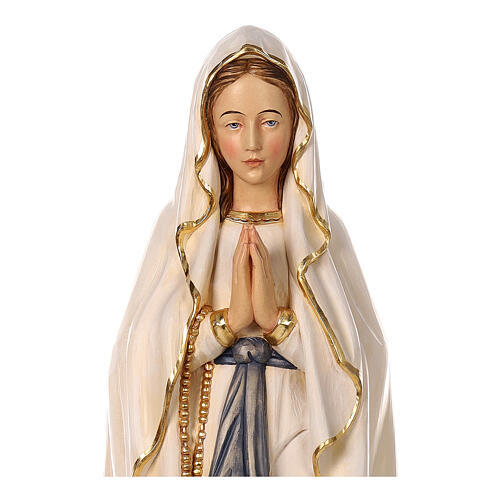 Our Lady of Lourdes 100x35x30 cm painted fiberglass 2