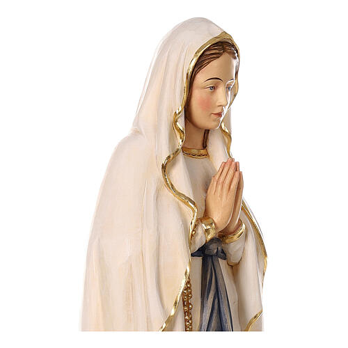 Virgen de Lourdes 100x35x30 cm fibra de vidrio coloreada 4