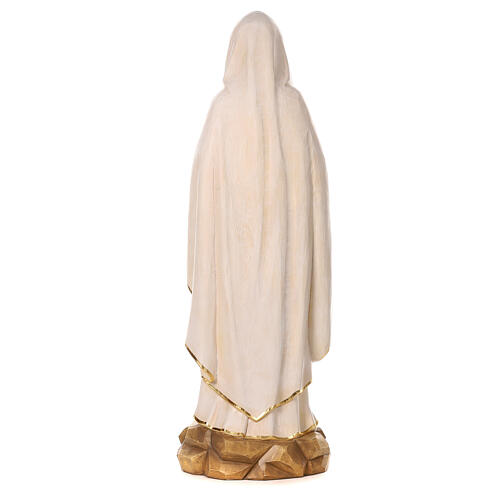 Virgen de Lourdes 100x35x30 cm fibra de vidrio coloreada 7