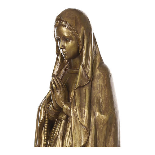 Gottesmutter von Lourdes, 80x25x25 cm, Glasfaserkunststoff, Bronze-Finish 2