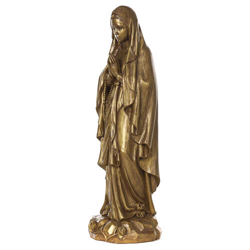 Gottesmutter von Lourdes, 80x25x25 cm, Glasfaserkunststoff, Bronze-Finish 3