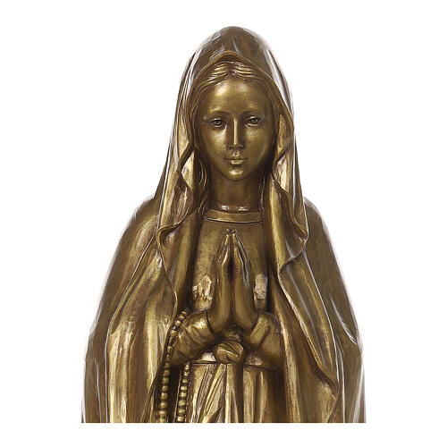 Gottesmutter von Lourdes, 80x25x25 cm, Glasfaserkunststoff, Bronze-Finish 4