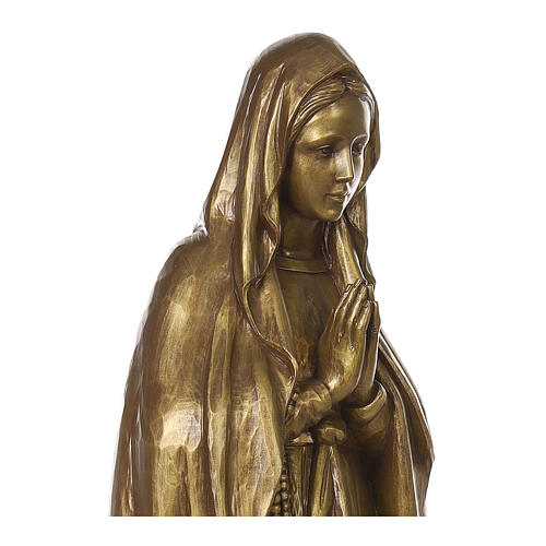 Gottesmutter von Lourdes, 80x25x25 cm, Glasfaserkunststoff, Bronze-Finish 6