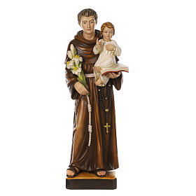 Saint Antoine de Padoue avec Enfant Jésus fibre verre 80x30x20 cm