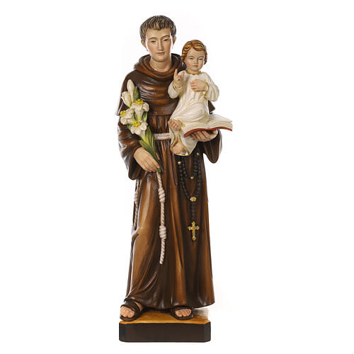Saint Antoine de Padoue avec Enfant Jésus fibre verre 80x30x20 cm 1