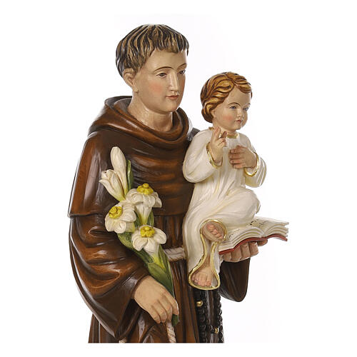 Saint Antoine de Padoue avec Enfant Jésus fibre verre 80x30x20 cm 4
