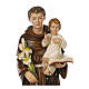 Saint Antoine de Padoue avec Enfant Jésus fibre verre 80x30x20 cm s2