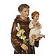 Saint Antoine de Padoue avec Enfant Jésus fibre verre 80x30x20 cm s4