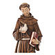 Saint Francis statue colored fiberglass 80x25x20 cm s4
