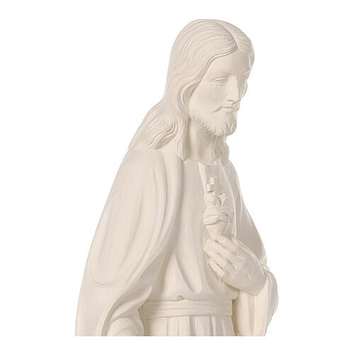 Heiligstes Herz Jesu, 80x25x20 cm, Glasfaserkunststoff, weiß 4