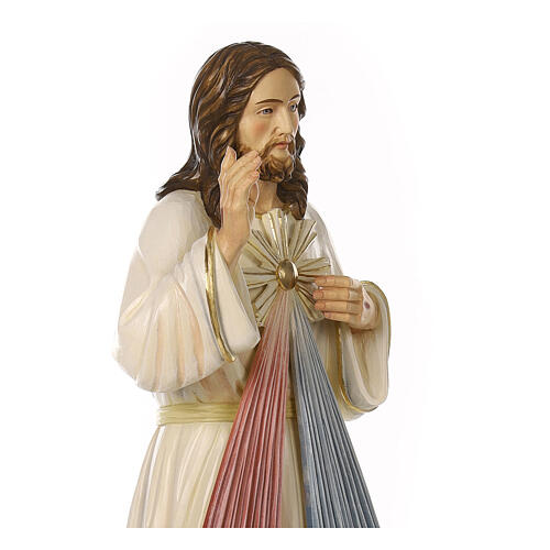 Jezus Miłosierny z sercem, 80x30x30 cm, włókno szklane 4
