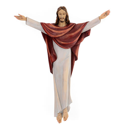 Cristo Rey fibra de vidrio coloreado 60x45x10 cm que se puede colgar 1