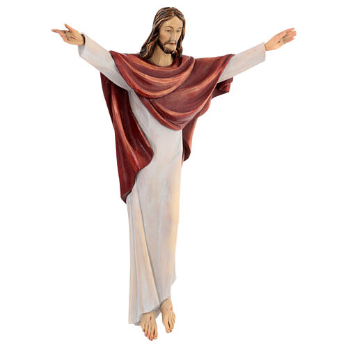 Cristo Rey fibra de vidrio coloreado 60x45x10 cm que se puede colgar 3