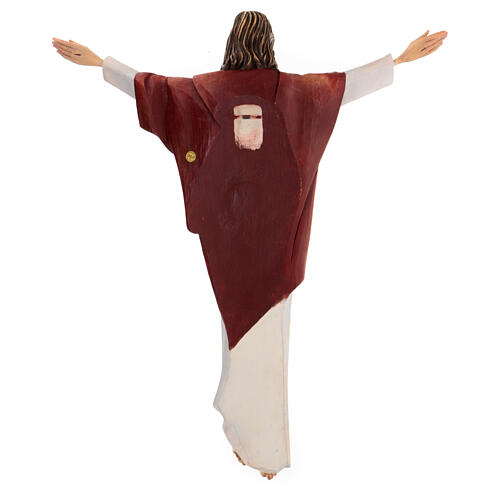 Christ the King in colored fiberglass 60x45x10 cm for hanging 5