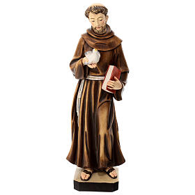 Saint Francis fiberglass statue colored 60x20x15 cm