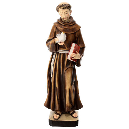 Saint Francis fiberglass statue colored 60x20x15 cm 1