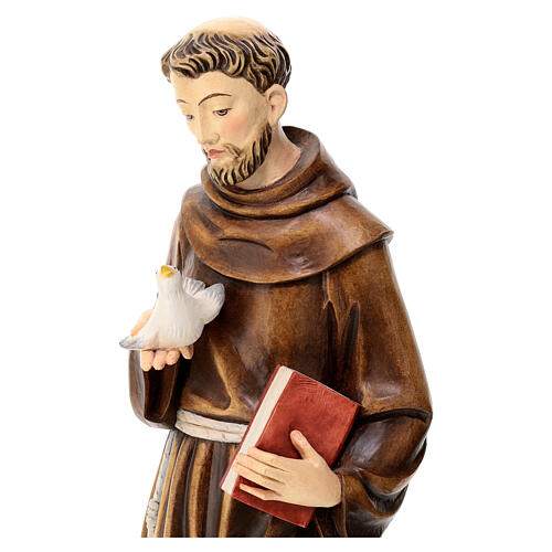 Saint Francis fiberglass statue colored 60x20x15 cm 2