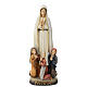 Notre-Dame de Fatima avec bergers 60x20x15 cm fibre de verre colorée s1