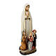 Notre-Dame de Fatima avec bergers 60x20x15 cm fibre de verre colorée s3