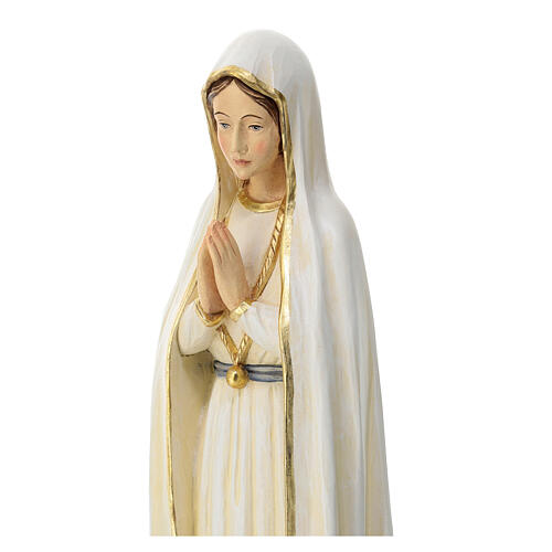Our Lady of Fatima statue with shepherds 60x20x15 cm colored fiberglass 2