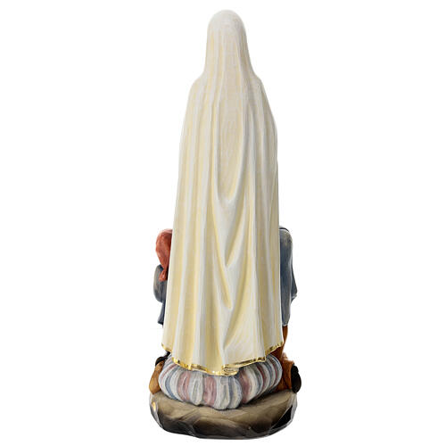 Our Lady of Fatima statue with shepherds 60x20x15 cm colored fiberglass 7