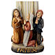 Our Lady of Fatima statue with shepherds 60x20x15 cm colored fiberglass s4