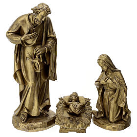 Holy Family in burnished fiberglass 60 cm