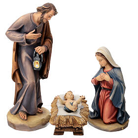 Holy Family nativity 80 cm colored fiberglass